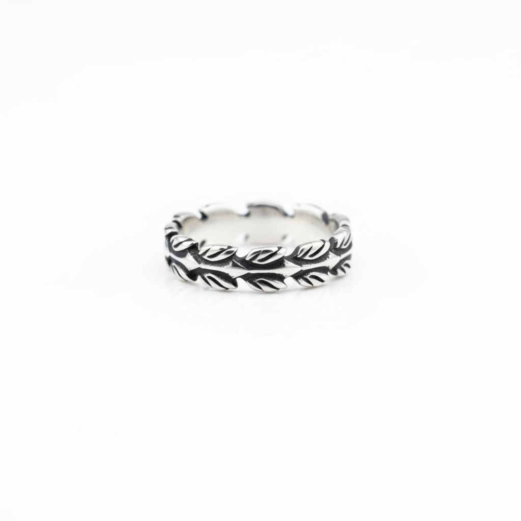 Anillo de hojas acero de titanio-Zamcoro